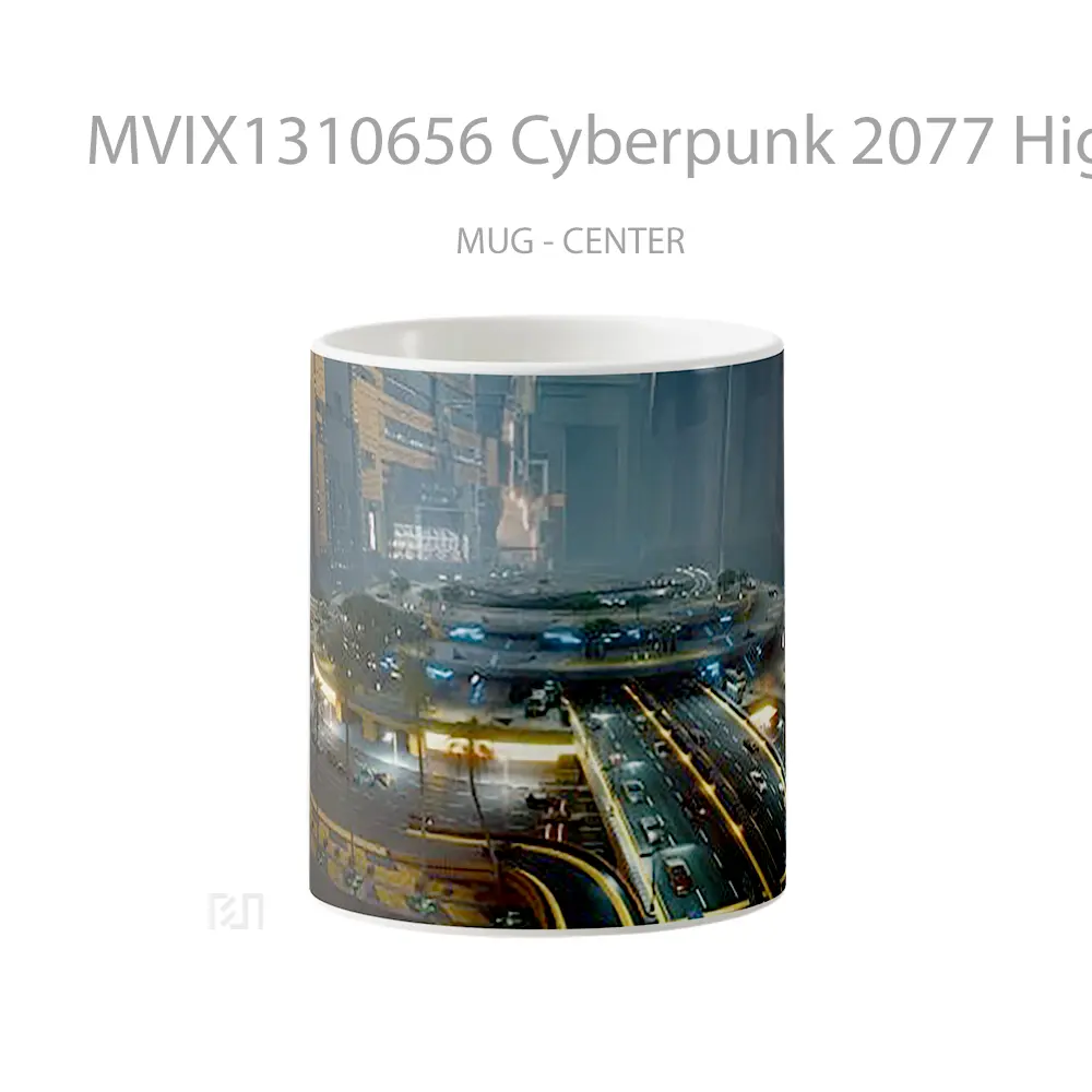 Mug Cyberpunk 2077 Highway Cangkir Gamer