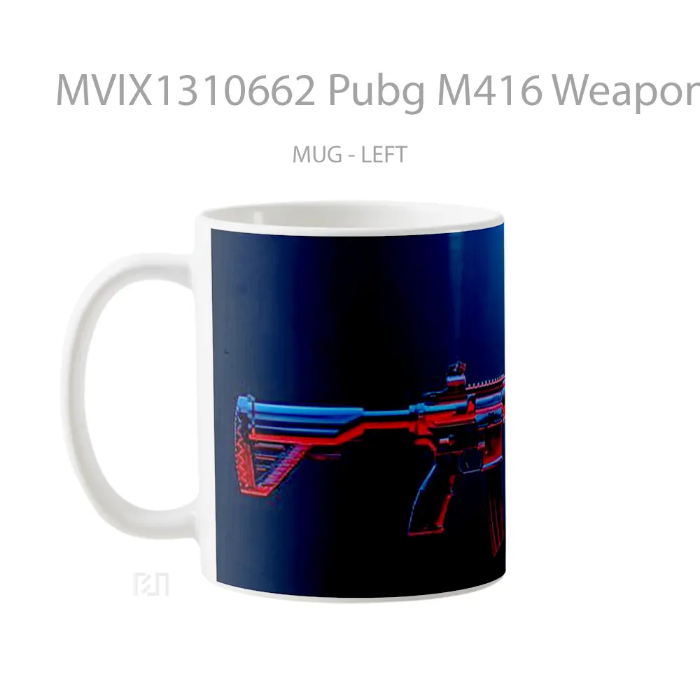 Mug Pubg M416 Weapon Cangkir Gamer - All-side / Desain