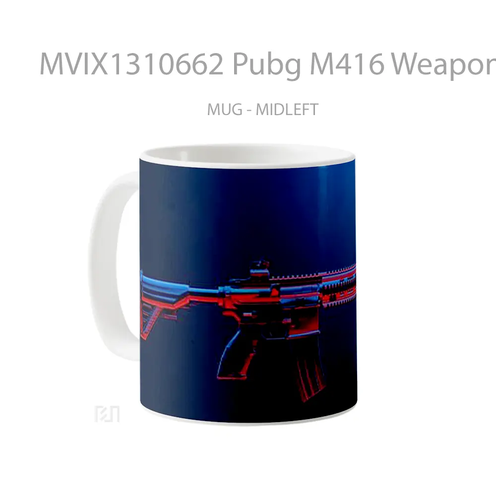 Mug Pubg M416 Weapon Cangkir Gamer - All-side / Desain