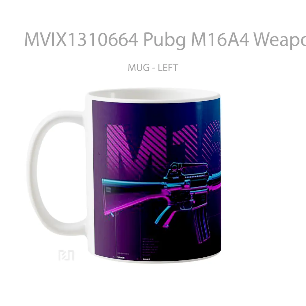 Mug Pubg M16A4 Weapon Cangkir Gamer - All-side / Desain