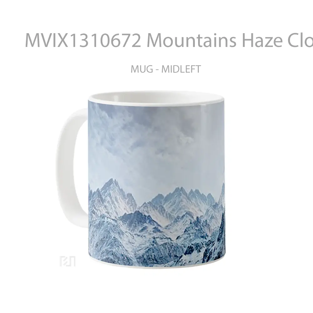 Mug Mountains Haze Clouds Gelas Pemandangan Alam - All-side / Desain