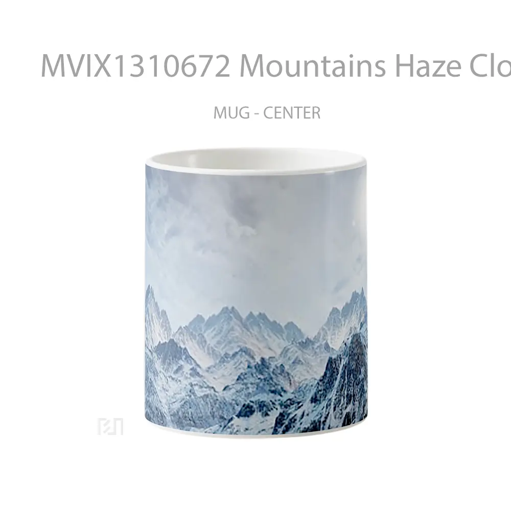 Mug Mountains Haze Clouds Gelas Pemandangan Alam