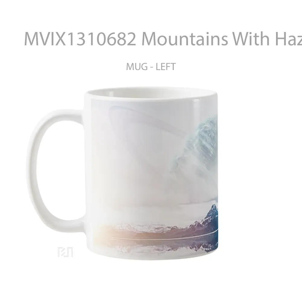 Mug Mountains With Haze Background Planet Gelas Pemandangan Alam - All-side / Desain