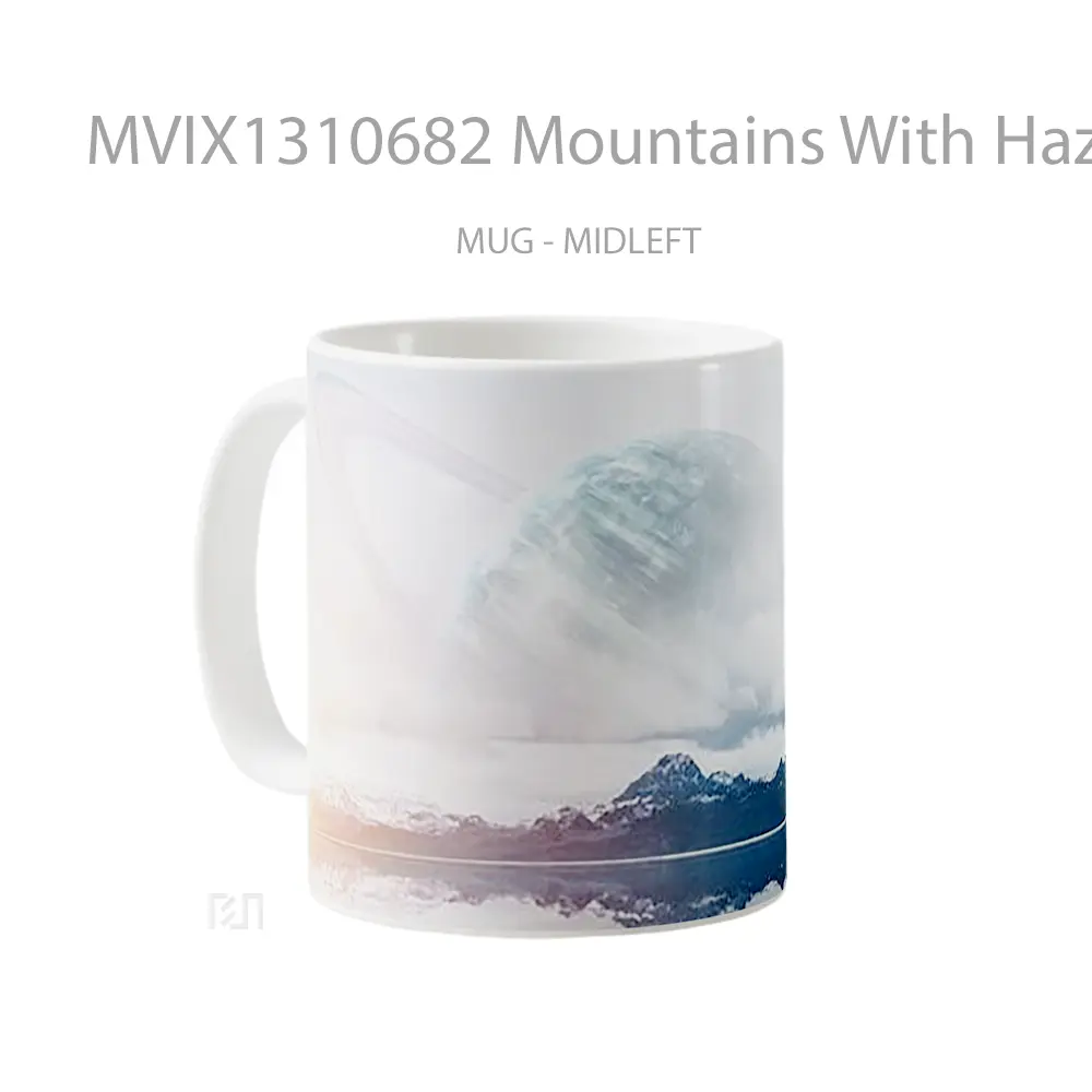Mug Mountains With Haze Background Planet Gelas Pemandangan Alam - All-side / Desain