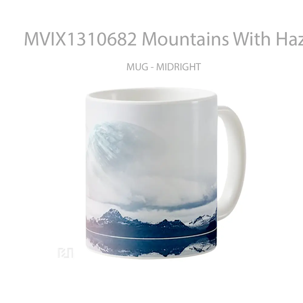 Mug Mountains With Haze Background Planet Gelas Pemandangan Alam - All-side / Desain