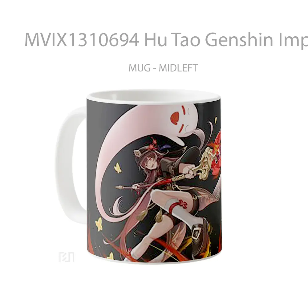 Mug Hu Tao Genshin Impact Cangkir Gamer - All-side / Desain
