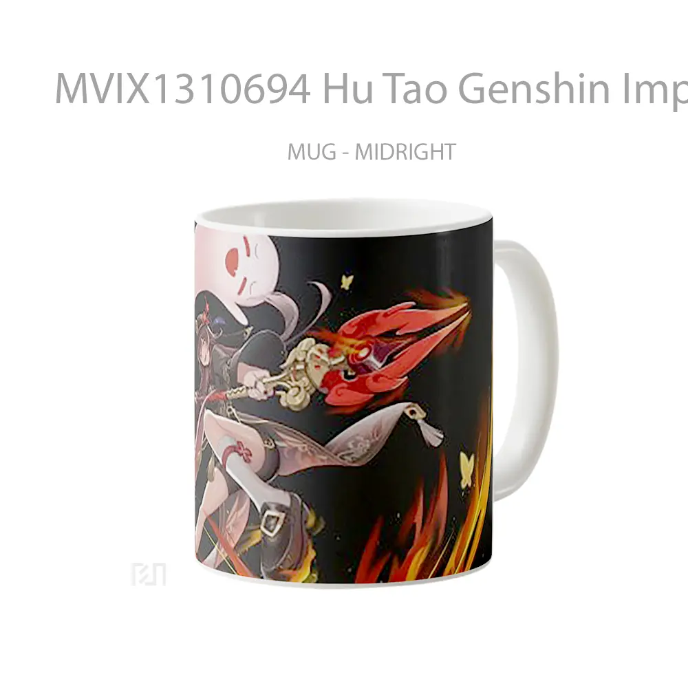 Mug Hu Tao Genshin Impact Cangkir Gamer - All-side / Desain