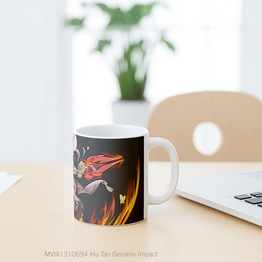 Mug Hu Tao Genshin Impact Cangkir Gamer - All-side / Desain