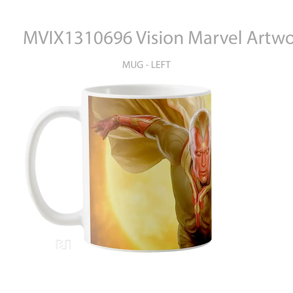 Mug Vision Marvel Artwork Gelas Superhero - All-side / Desain