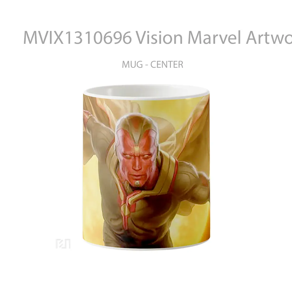 Mug Vision Marvel Artwork Gelas Superhero