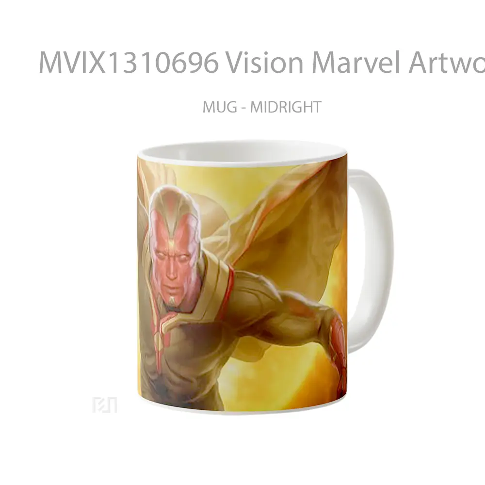 Mug Vision Marvel Artwork Gelas Superhero - All-side / Desain