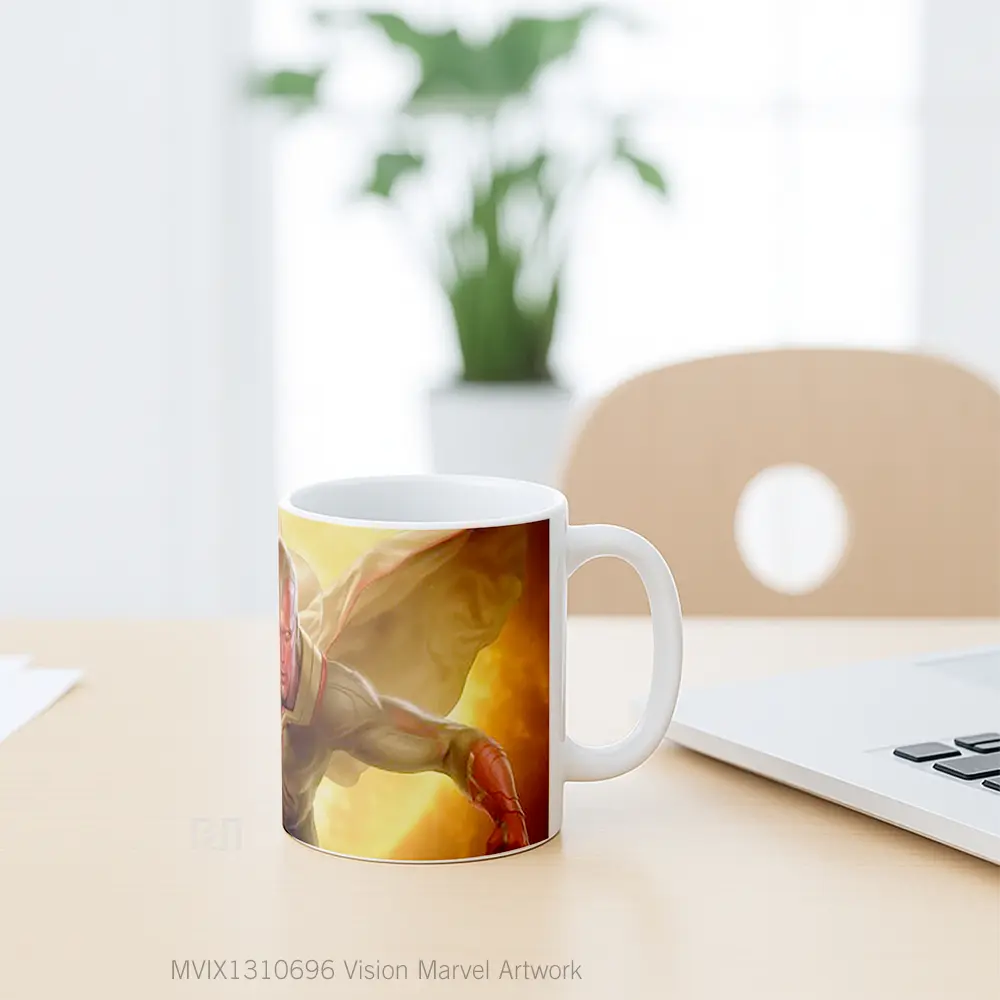 Mug Vision Marvel Artwork Gelas Superhero - All-side / Desain