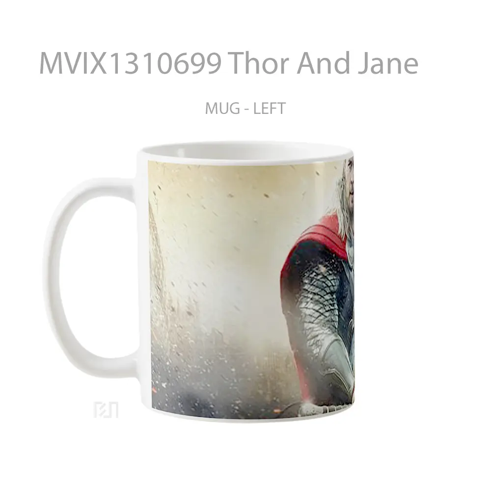Mug Thor And Jane Gelas Superhero - All-side / Desain