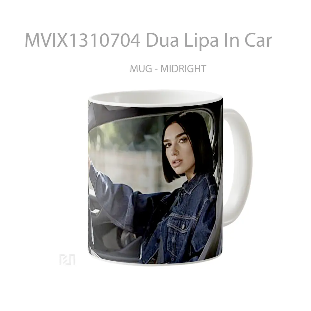 Mug Dua Lipa In Car Cangkir Mobil - All-side / Desain