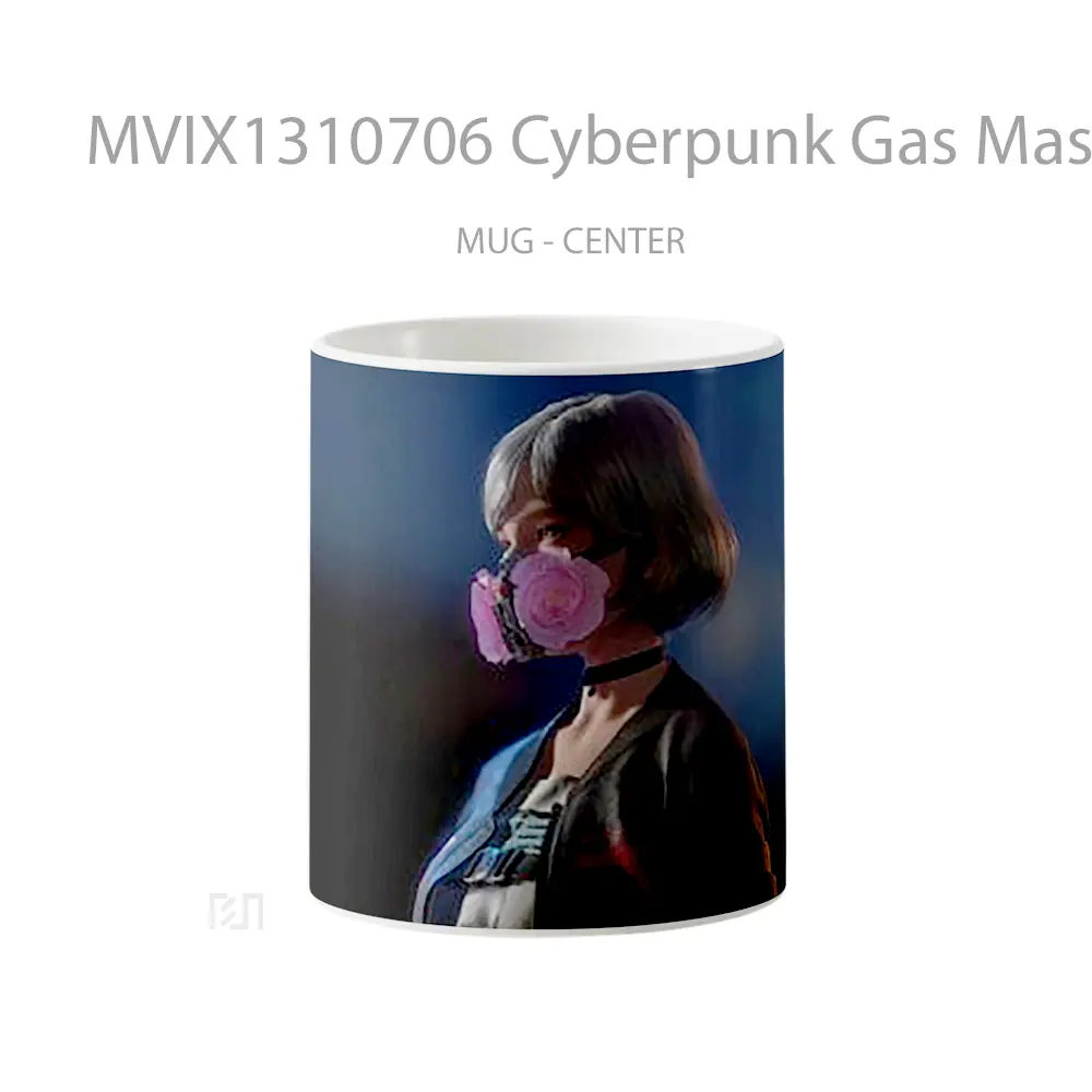 Mug Cyberpunk Gas Mask Cangkir Gamer
