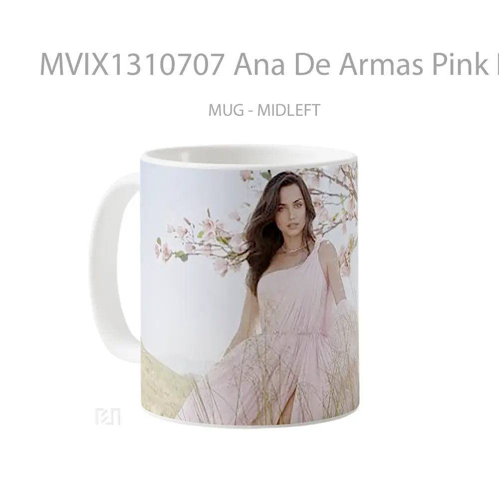Mug Ana De Armas Pink Dress In The Countryside Gelas Keramik Unik - All-side / Desain