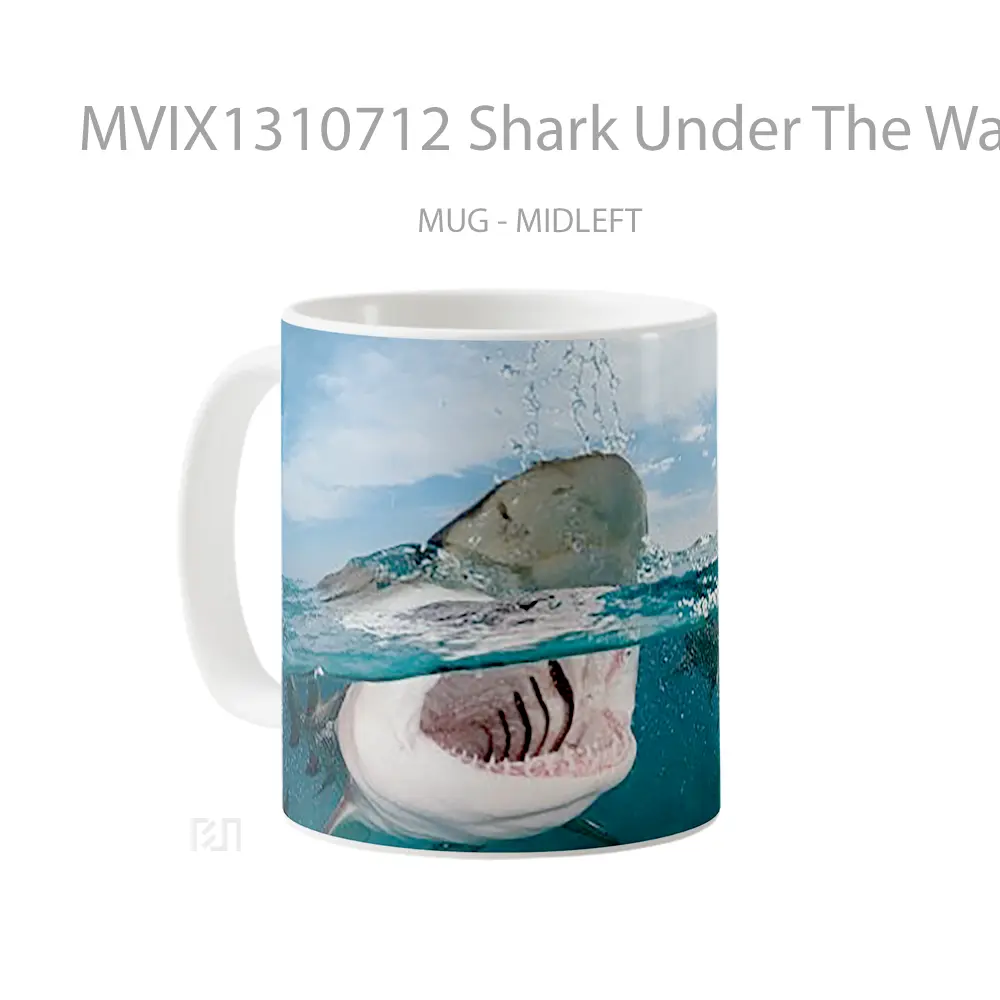 Mug Shark Under The Water Gelas Hewan Lucu - All-side / Desain