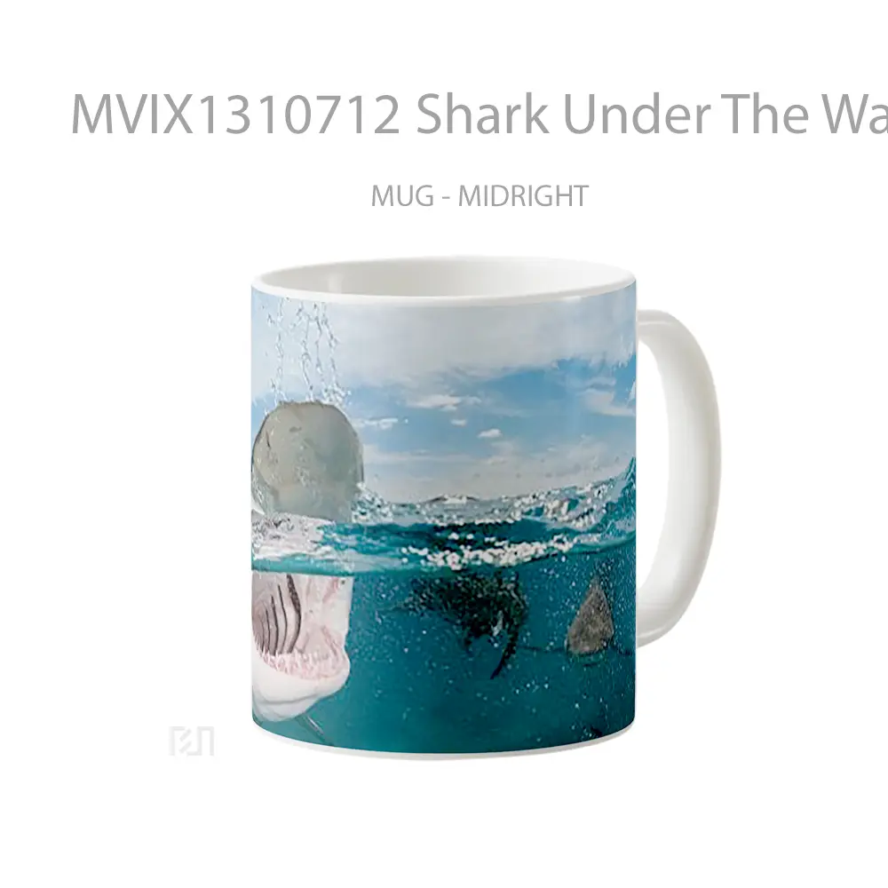 Mug Shark Under The Water Gelas Hewan Lucu - All-side / Desain
