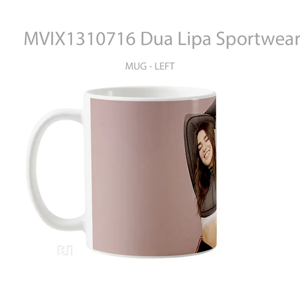 Mug Dua Lipa Sportwear Gelas Selebriti - All-side / Desain