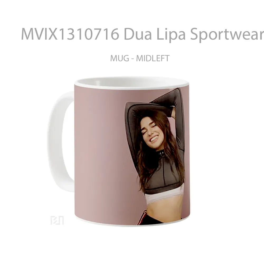 Mug Dua Lipa Sportwear Gelas Selebriti - All-side / Desain