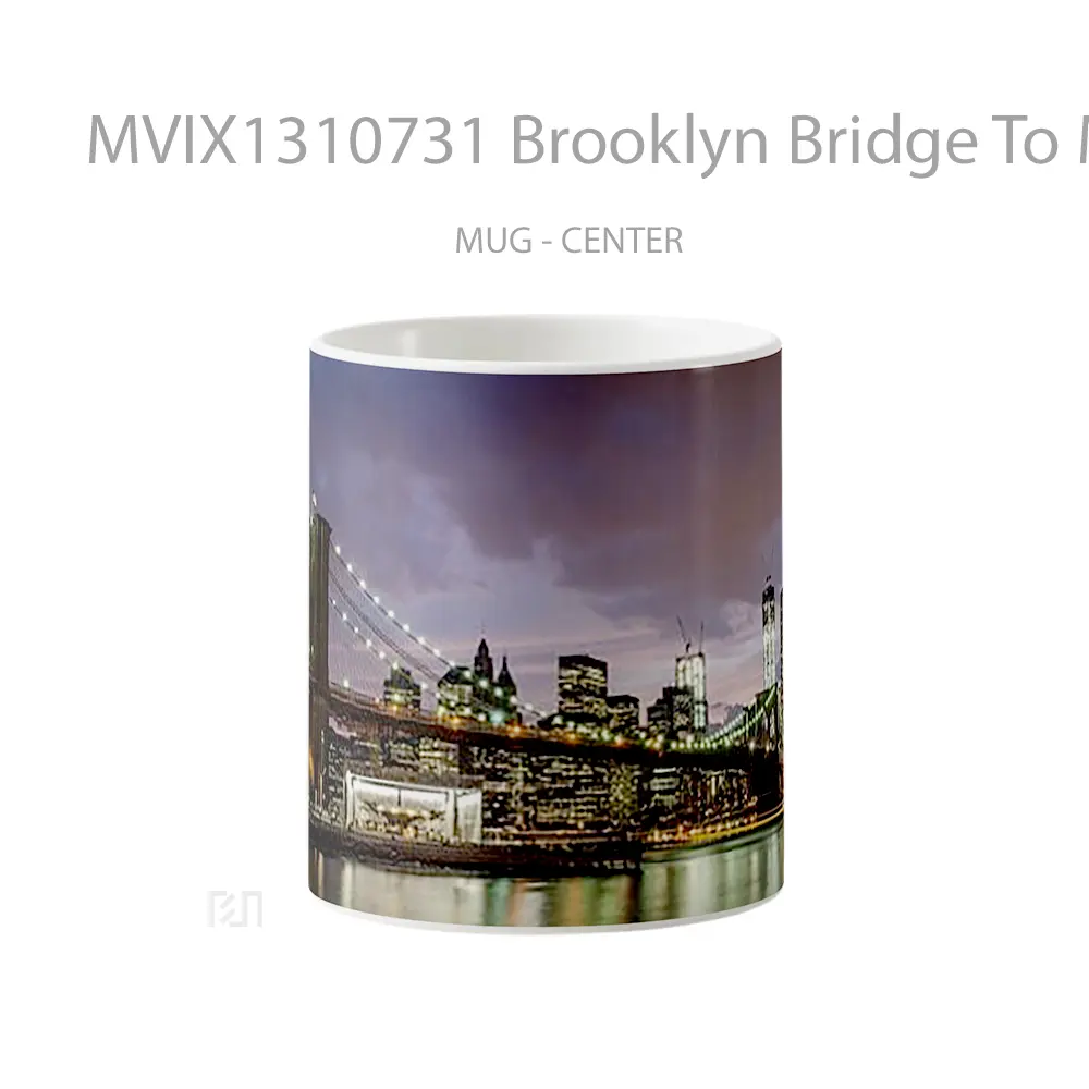 Mug Brooklyn Bridge To Manhattan Gelas Keramik Unik