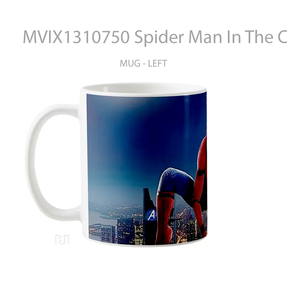 Mug Spider Man In The City Gelas Superhero - All-side / Desain