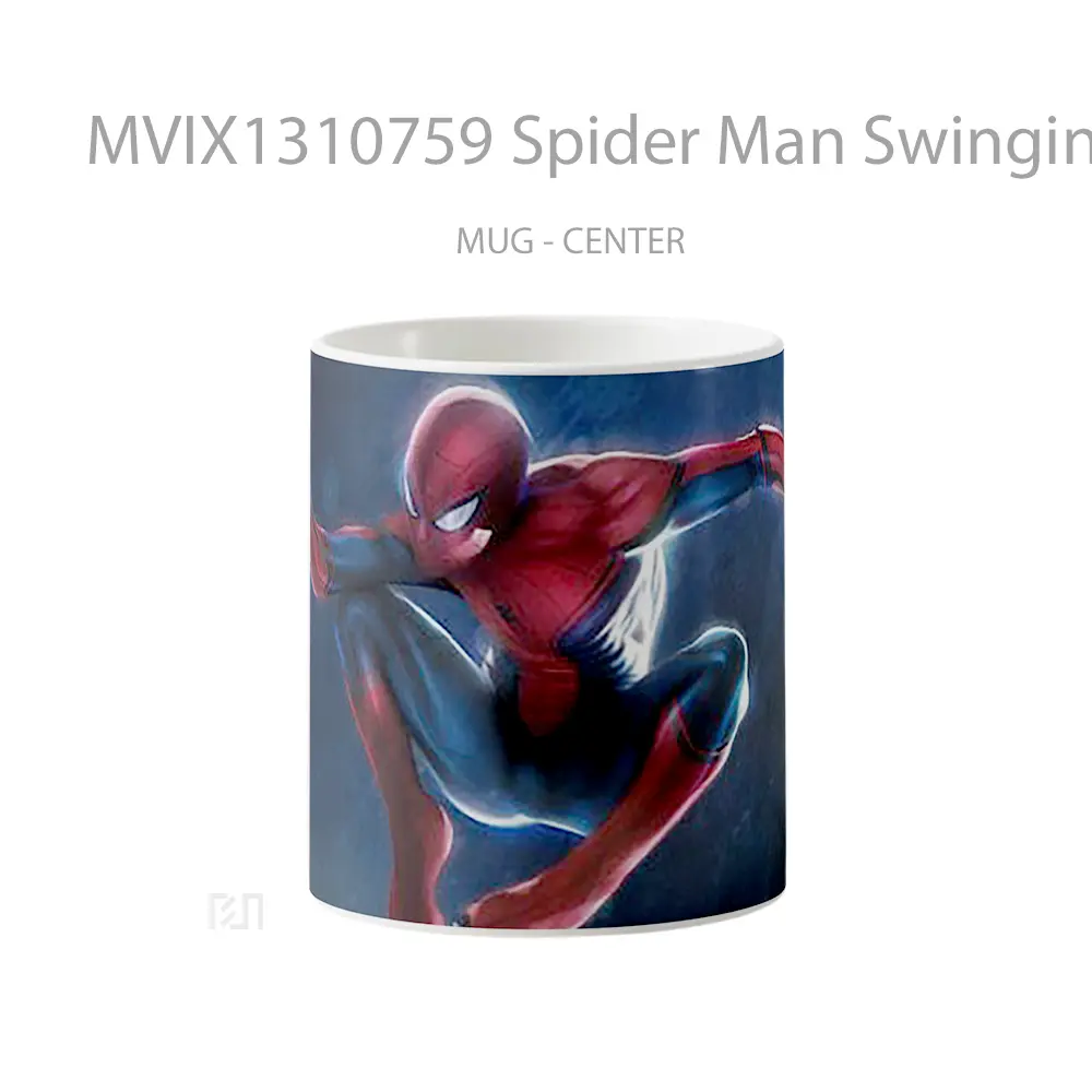 Mug Spider Man Swinging Through The Rain Gelas Superhero