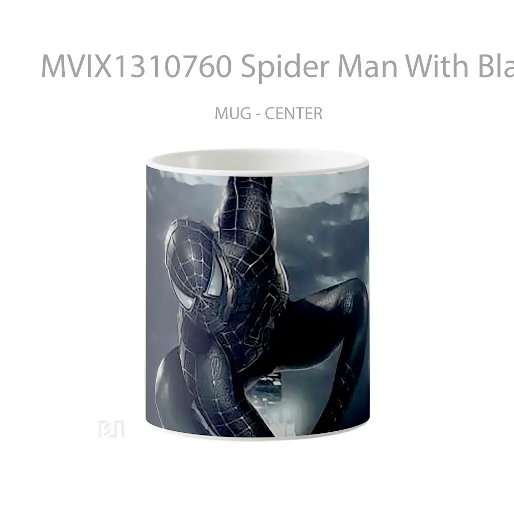 Mug Spider Man With Black Suit Gelas Superhero