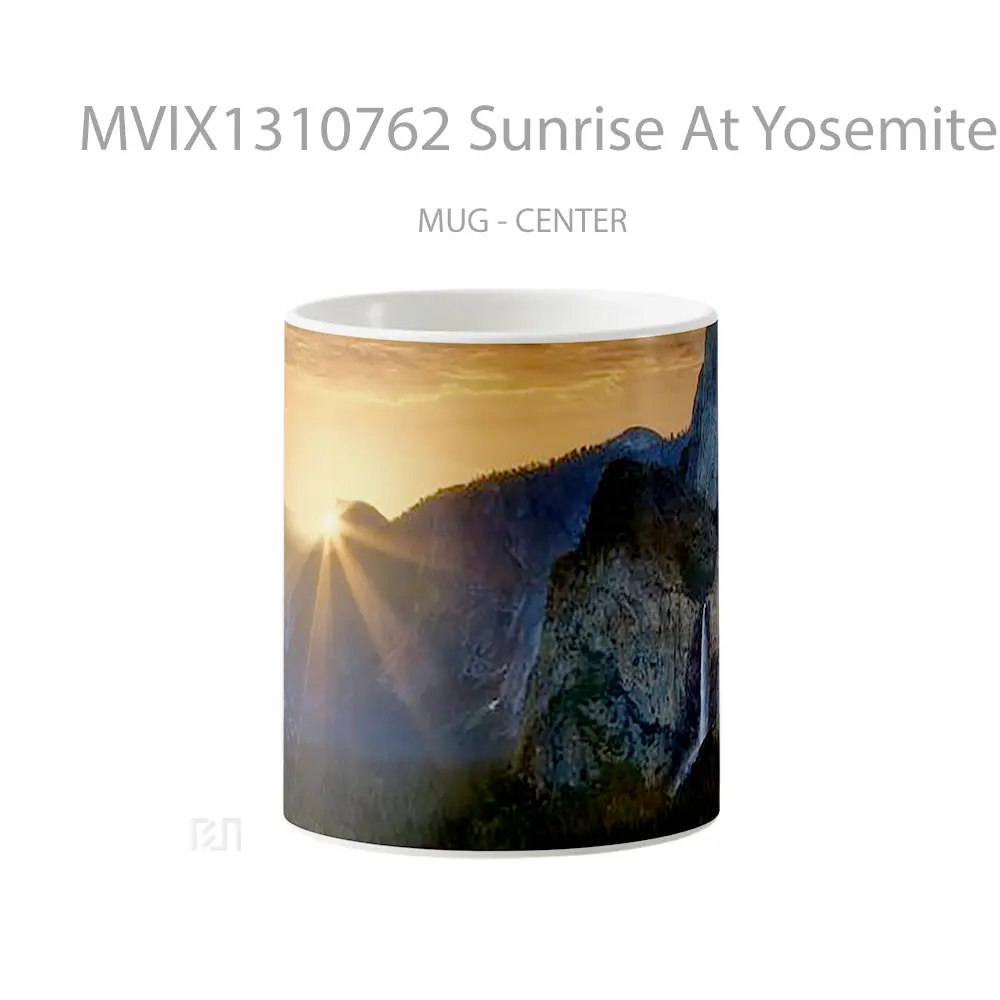 Mug Sunrise At Yosemite National Park Gelas Pemandangan Alam
