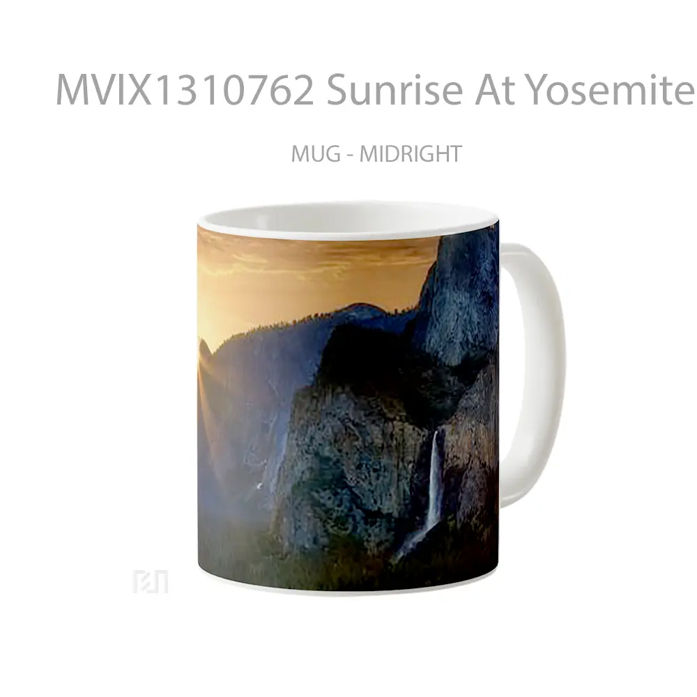 Mug Sunrise At Yosemite National Park Gelas Pemandangan Alam - All-side / Desain