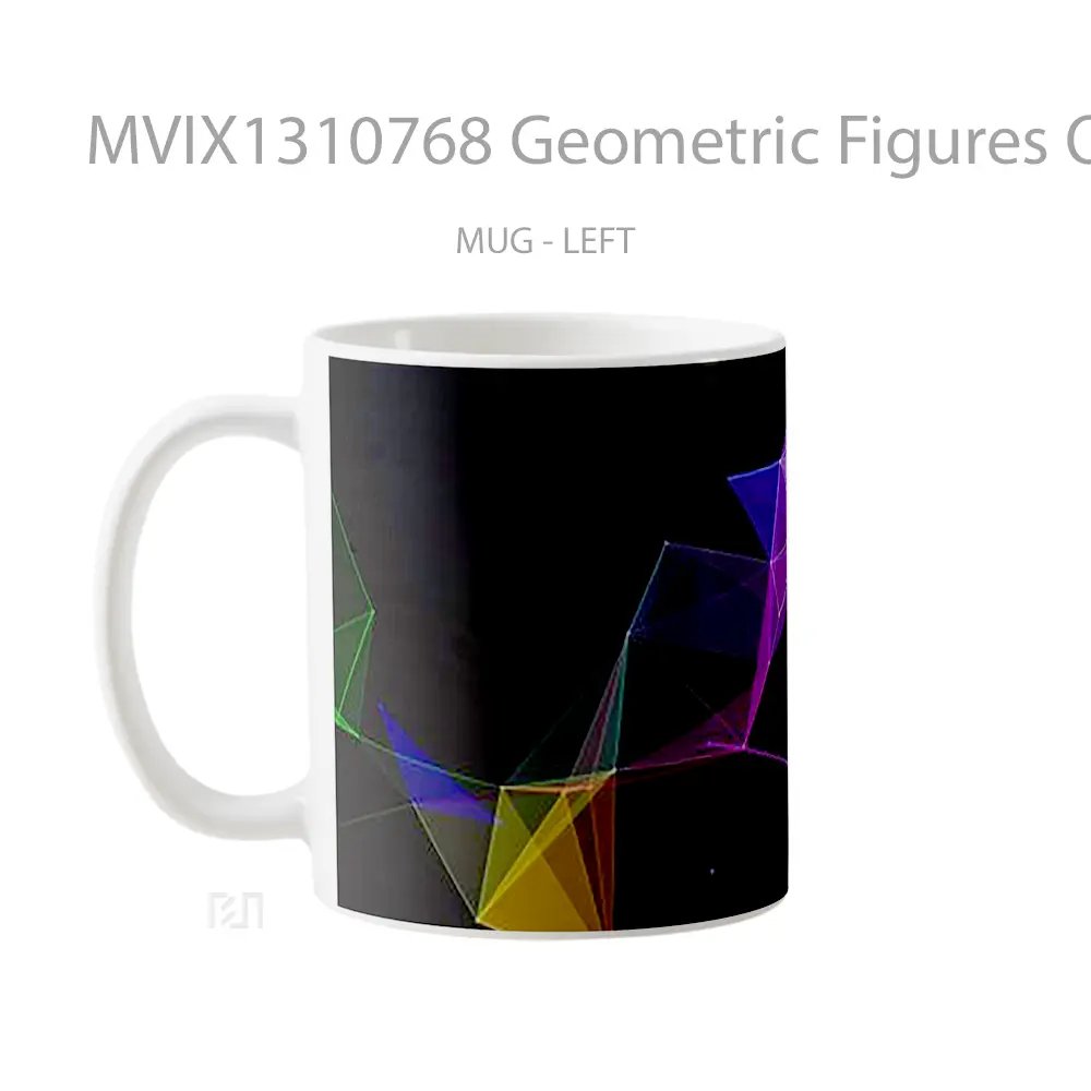 Mug Geometric Figures On A Loop Gelas Seni Modern - All-side / Desain