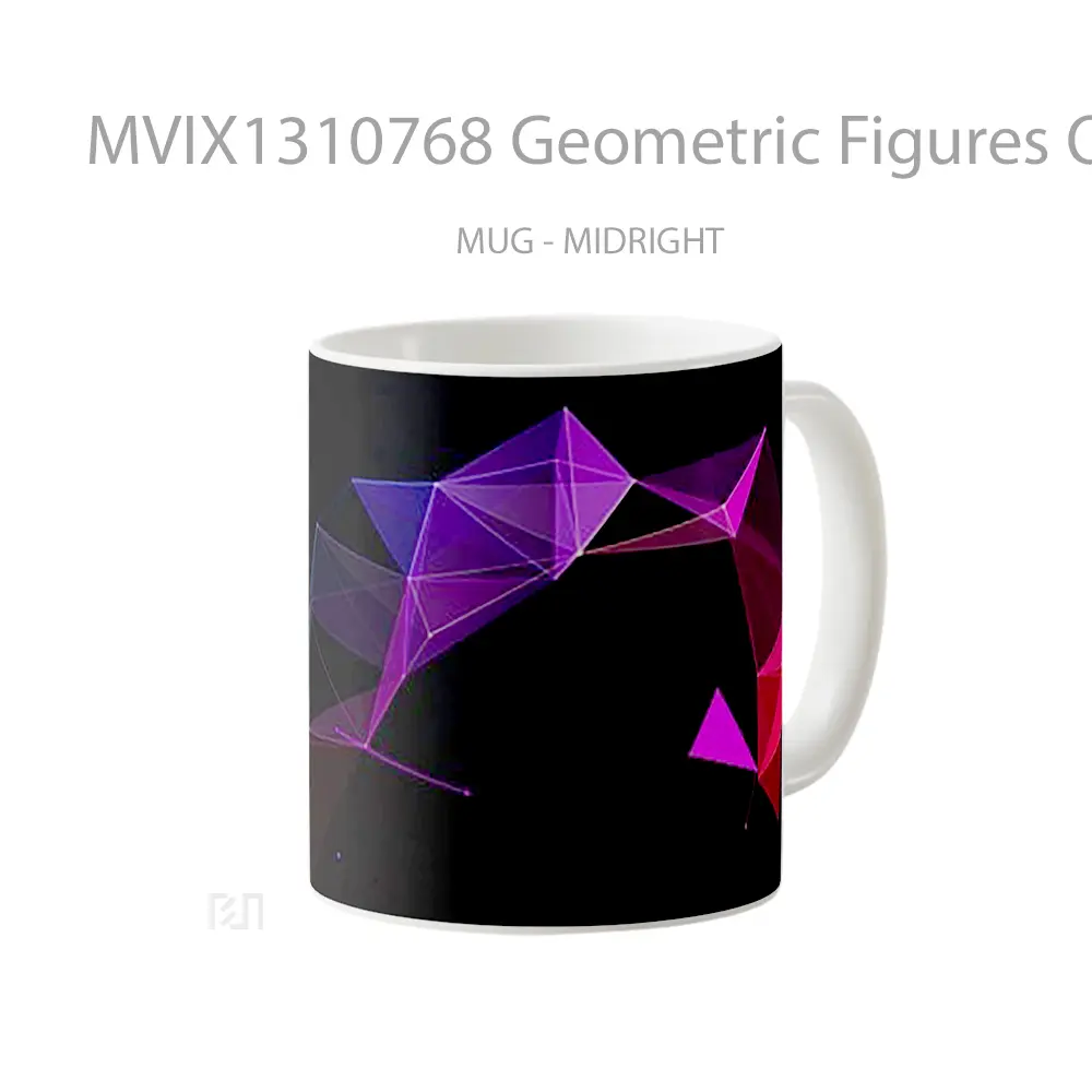 Mug Geometric Figures On A Loop Gelas Seni Modern - All-side / Desain