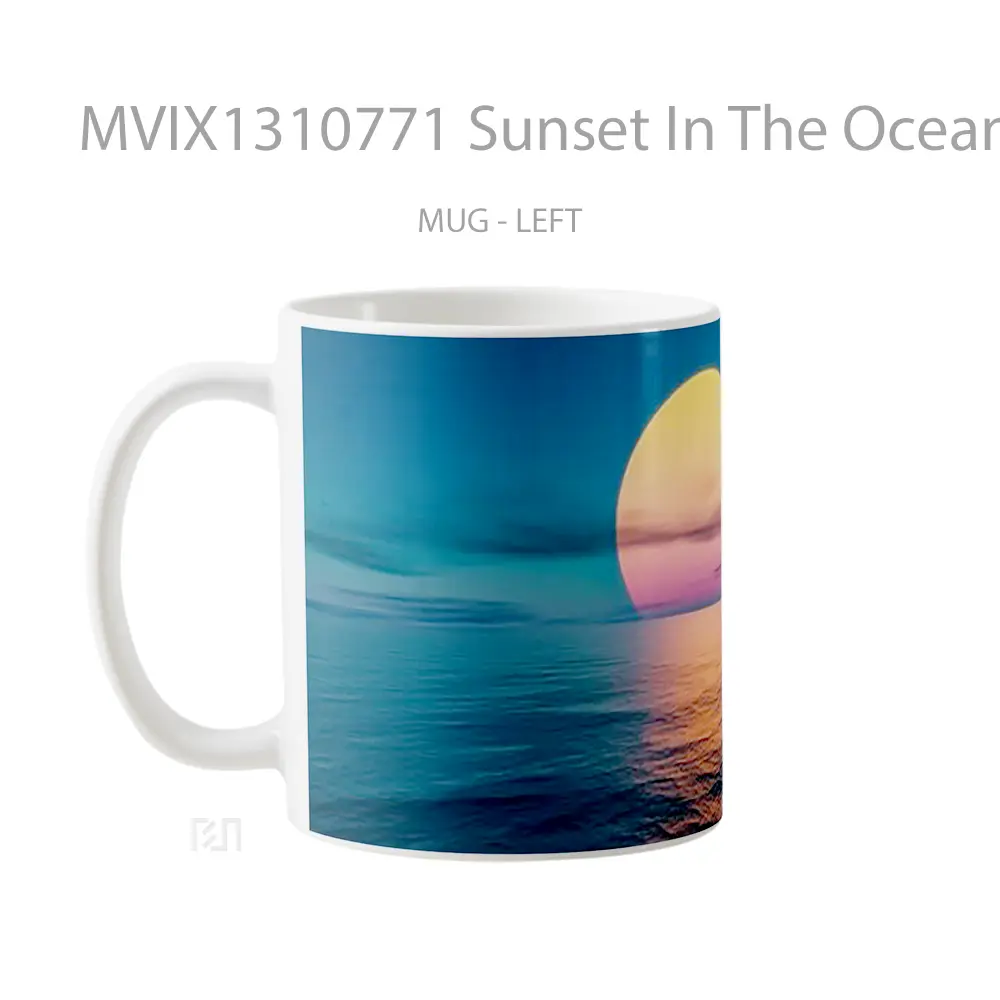 Mug Sunset In The Ocean Fantasy Gelas Pemandangan Alam - All-side / Desain