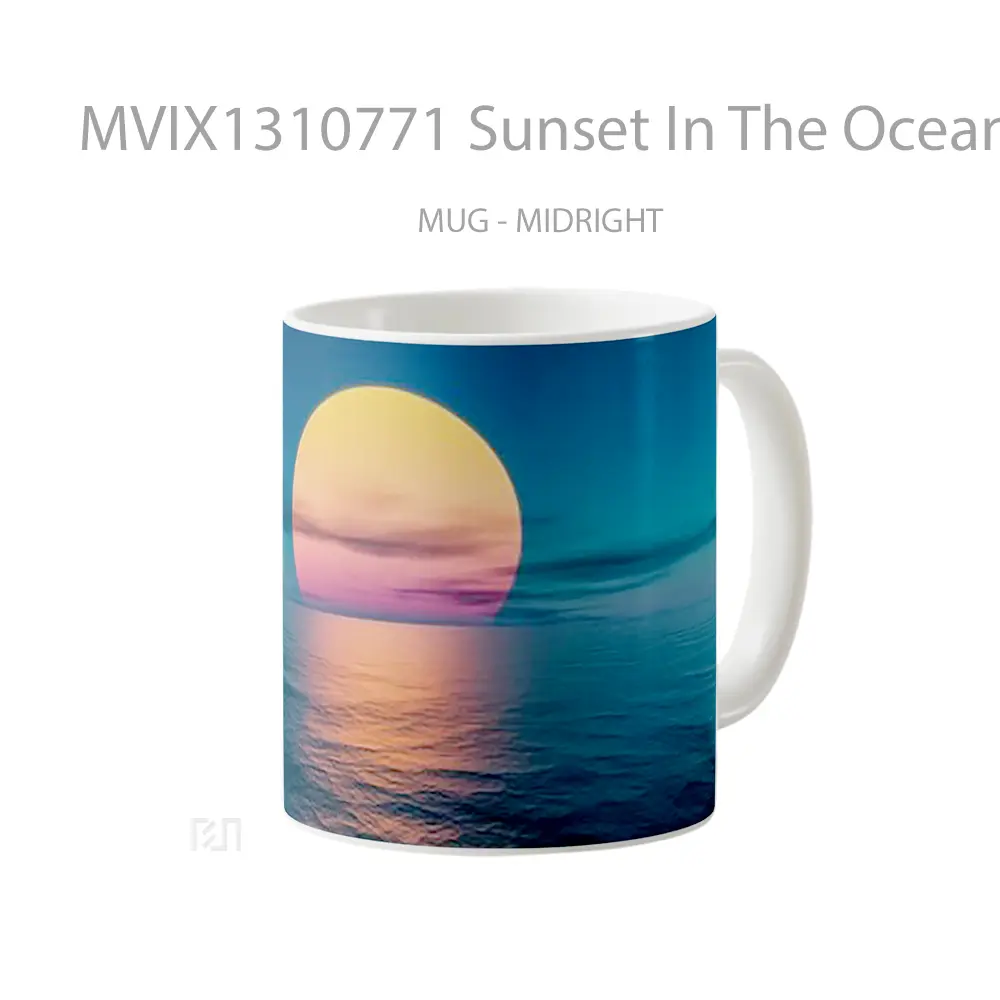 Mug Sunset In The Ocean Fantasy Gelas Pemandangan Alam - All-side / Desain