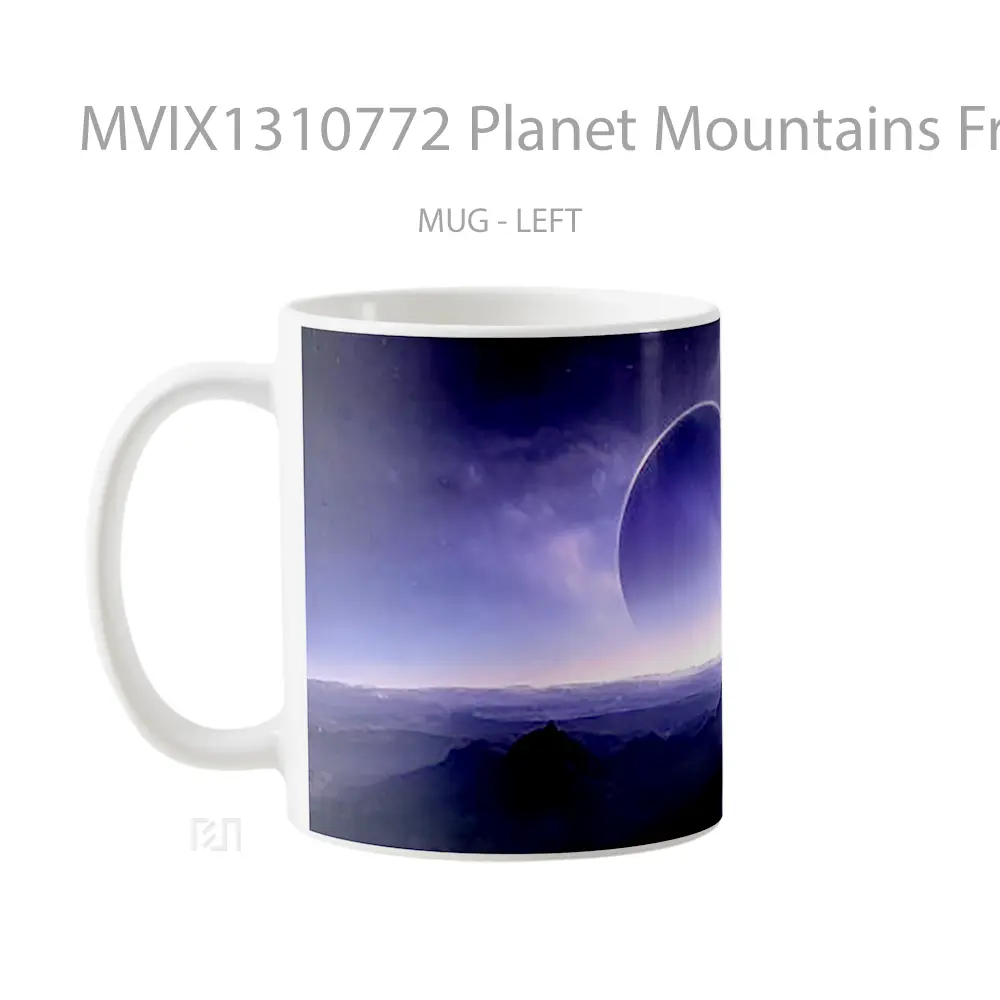 Mug Planet Mountains From The Sky Gelas Pemandangan Alam - All-side / Desain