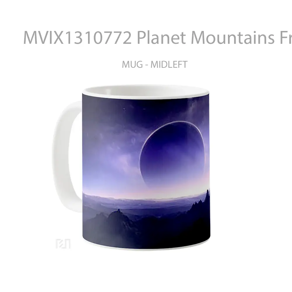 Mug Planet Mountains From The Sky Gelas Pemandangan Alam - All-side / Desain