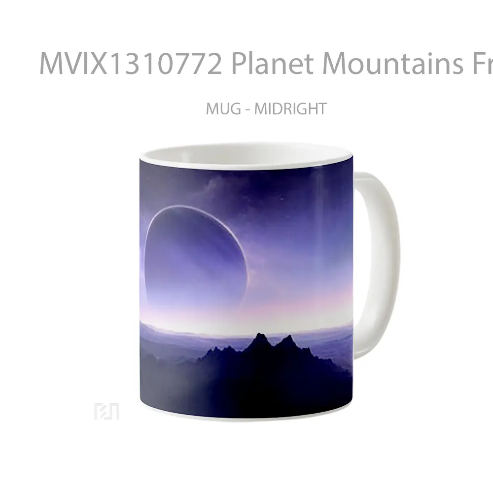 Mug Planet Mountains From The Sky Gelas Pemandangan Alam - All-side / Desain