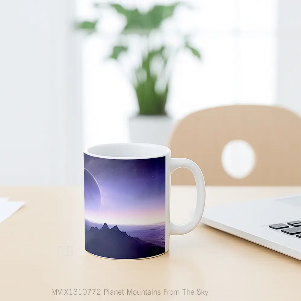 Mug Planet Mountains From The Sky Gelas Pemandangan Alam - All-side / Desain