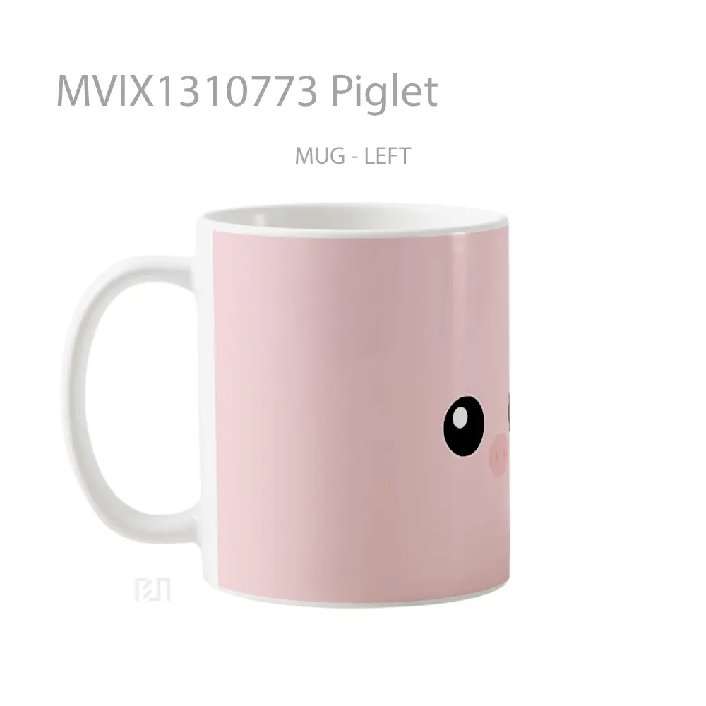 Mug Piglet Gelas Hewan Lucu - All-side / Desain