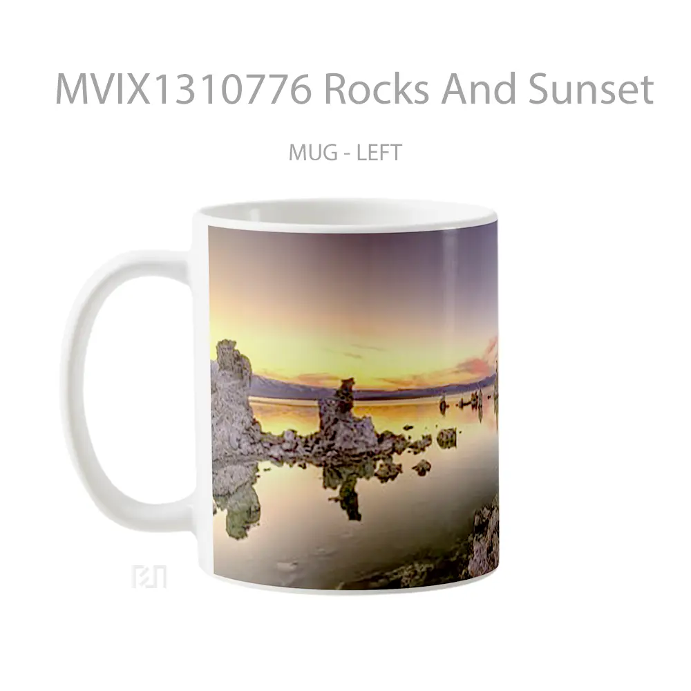 Mug Rocks And Sunset Gelas Pemandangan Alam - All-side / Desain