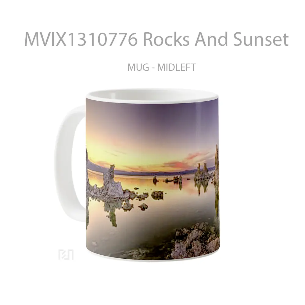 Mug Rocks And Sunset Gelas Pemandangan Alam - All-side / Desain