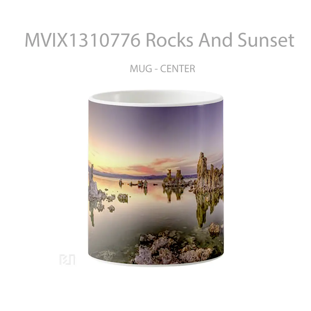 Mug Rocks And Sunset Gelas Pemandangan Alam