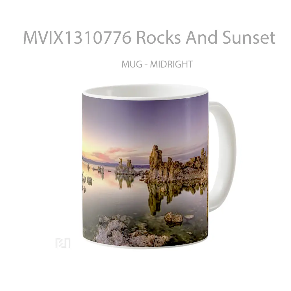 Mug Rocks And Sunset Gelas Pemandangan Alam - All-side / Desain