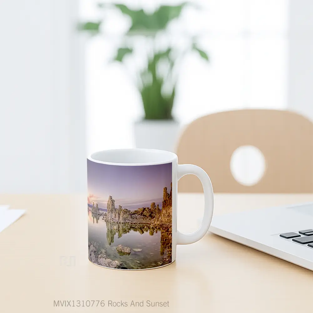Mug Rocks And Sunset Gelas Pemandangan Alam - All-side / Desain
