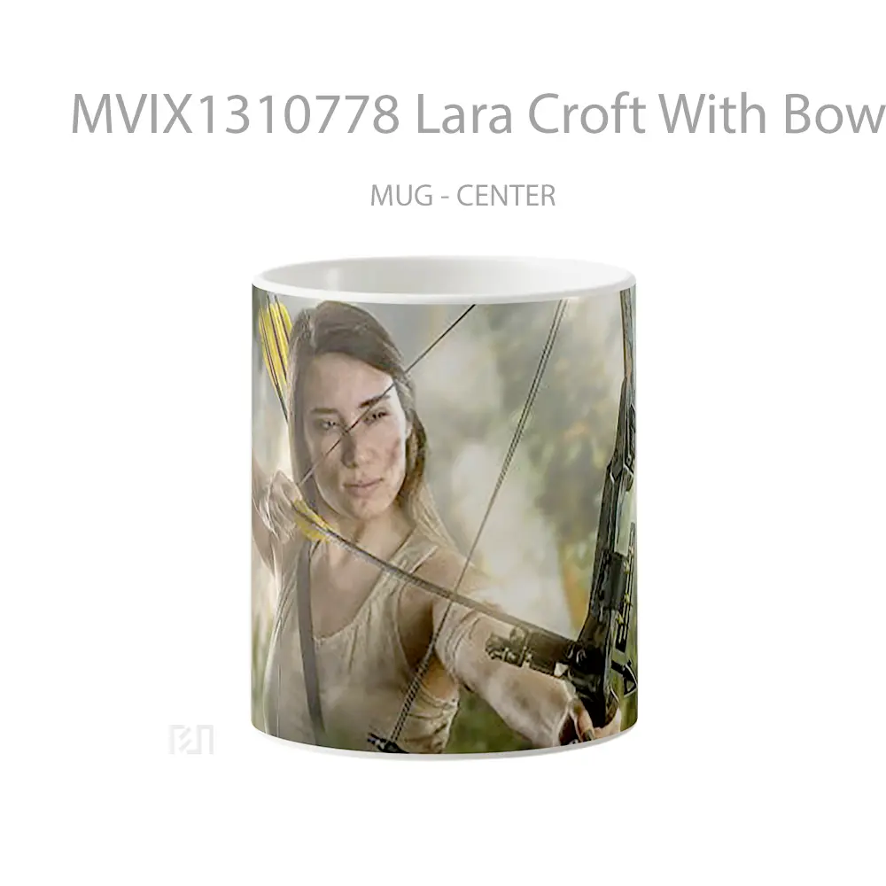 Mug Lara Croft With Bow And Arrow Gelas Keramik Unik
