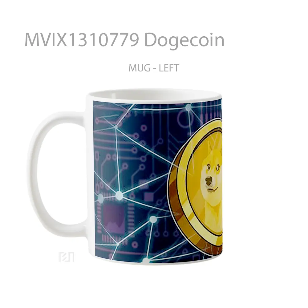 Mug Dogecoin Gelas Keramik Unik - All-side / Desain
