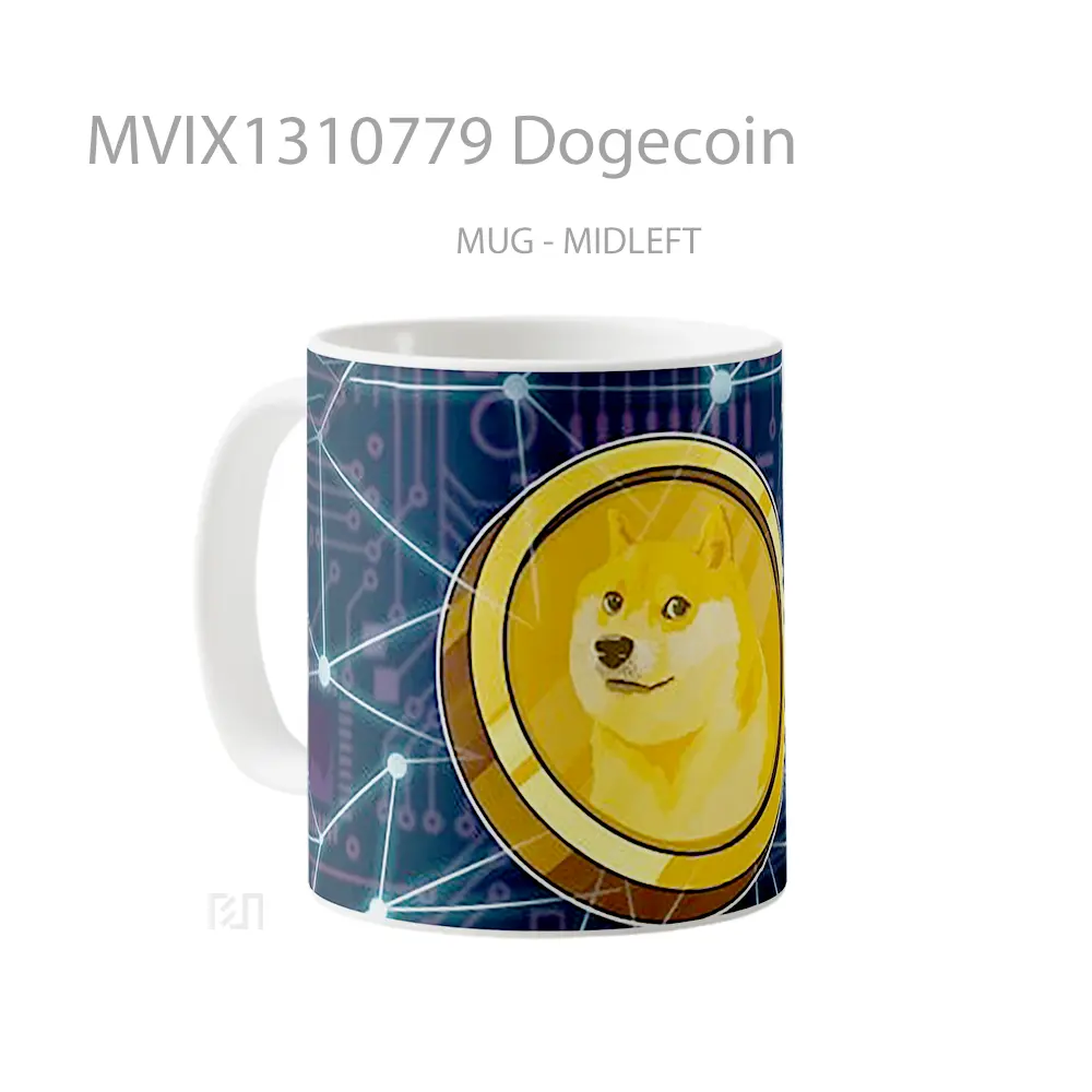 Mug Dogecoin Gelas Keramik Unik - All-side / Desain