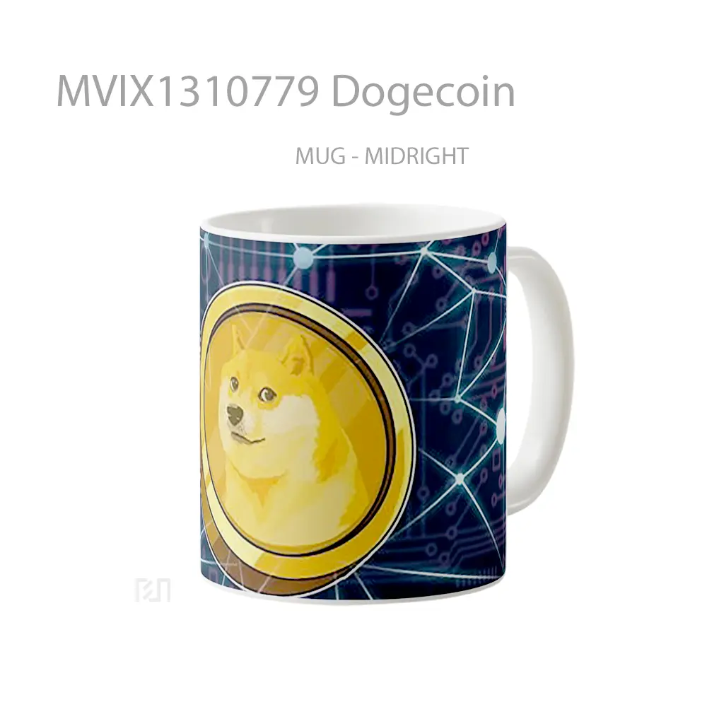 Mug Dogecoin Gelas Keramik Unik - All-side / Desain