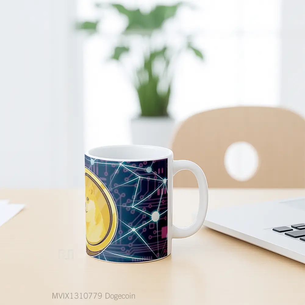 Mug Dogecoin Gelas Keramik Unik - All-side / Desain