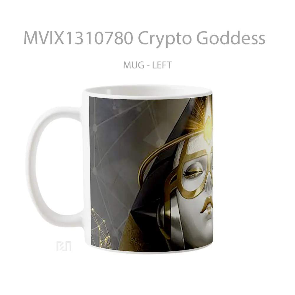 Mug Crypto Goddess Gelas Keramik Unik - All-side / Desain